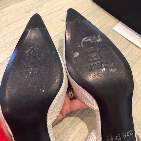 Metallic Stuart Weitzman sling backs - Picture 3 of 4